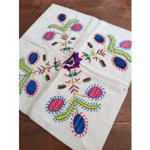画像: 花嫁の持参品　チェブレ　金属糸とコットン糸の手刺繍　ブルサのエシケル　35×35cm