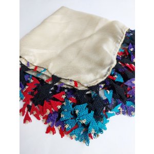 画像: 【コレクションピース】イズニック　ムシュクレ村の伝統の巨大な平面のイーネオヤ　シルク糸　