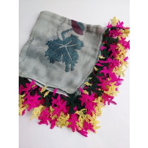 画像: 【コレクションピース】イズニック　ムシュクレ村の伝統の巨大な平面のイーネオヤ　シルク糸　