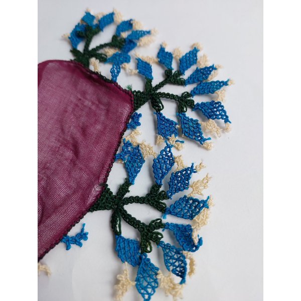 画像2: 【コレクションピース】イズニック　ムシュクレ村の伝統の巨大な平面のイーネオヤ　シルク糸　 (2)