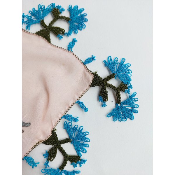 画像2: 【コレクションピース】イズニック　ムシュクレ村の伝統の巨大な平面のイーネオヤ　シルク糸　 (2)