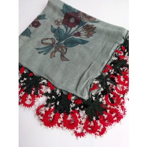 画像: 【コレクションピース】イズニック　ムシュクレ村の伝統の巨大な平面のイーネオヤ　シルク糸　