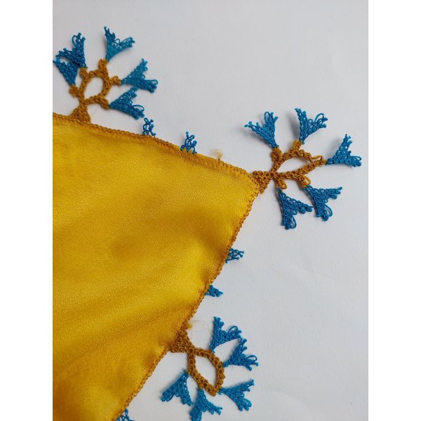 画像2: 【コレクションピース】イズニック　ムシュクレ村の伝統の巨大な平面のイーネオヤ　シルク糸　 (2)