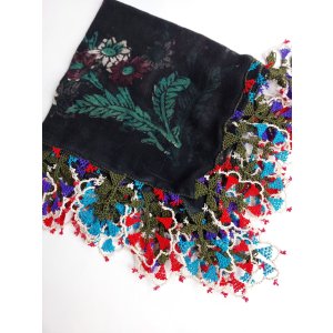 画像: 【コレクションピース】イズニック　ムシュクレ村の伝統の巨大な平面のイーネオヤ　シルク糸　