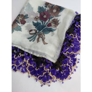 画像: 【コレクションピース】イズニック　ムシュクレ村の伝統の巨大な平面のイーネオヤ　シルク糸　